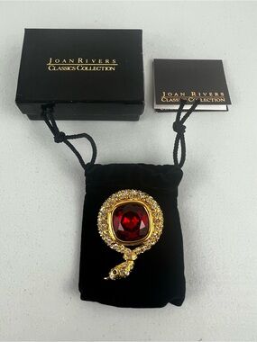 Vintage Joan Rivers Classics Collection Coiled Snake Brooch.